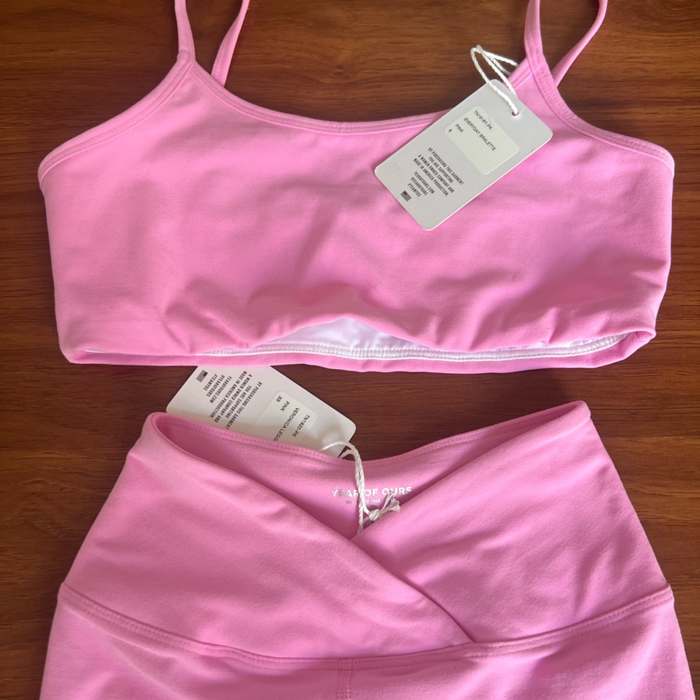 Years of ours pink set XS bottom and S bralette NWT